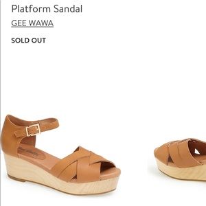 Anthropology Gee Wawa tan platform sandal